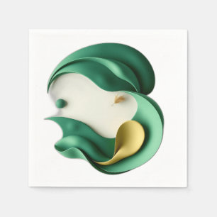 Organic Flowing Shapes Installation Napkin