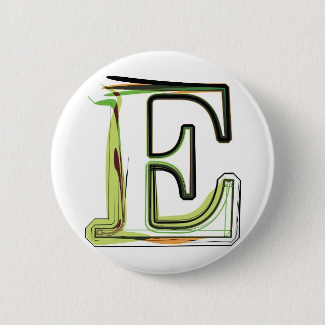 Organic Font illustration 6 Cm Round Badge (Front)