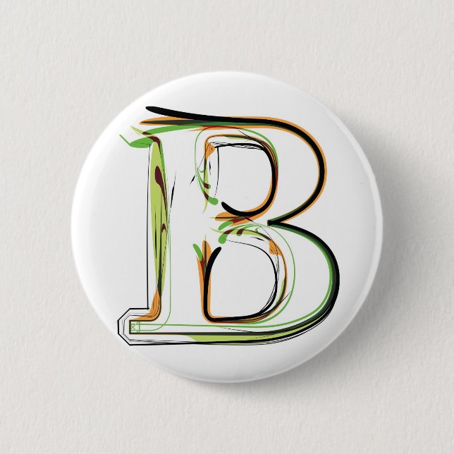 Organic Font illustration 6 Cm Round Badge (Front)