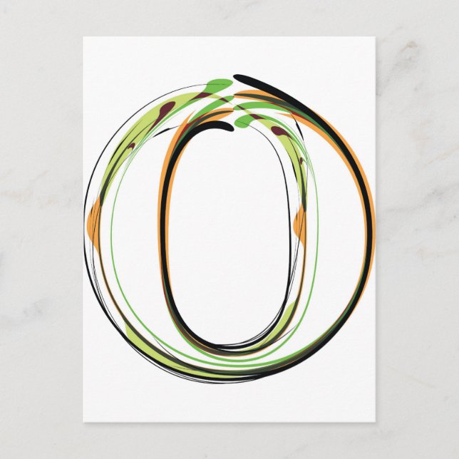 Organic Font illustration Postcard (Front)