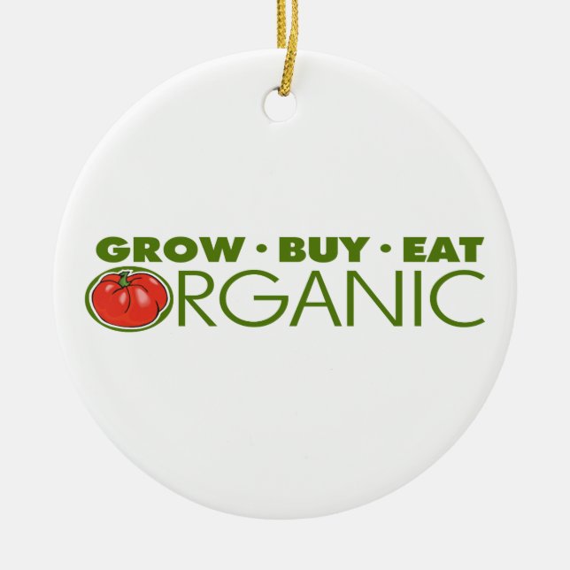 Organic Food Ceramic Tree Decoration (Front)