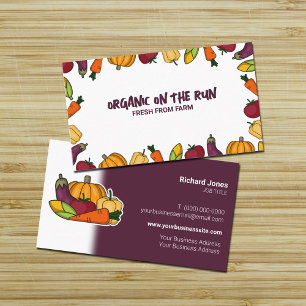 Organic Food Delivery, Farm Producer  Business Card