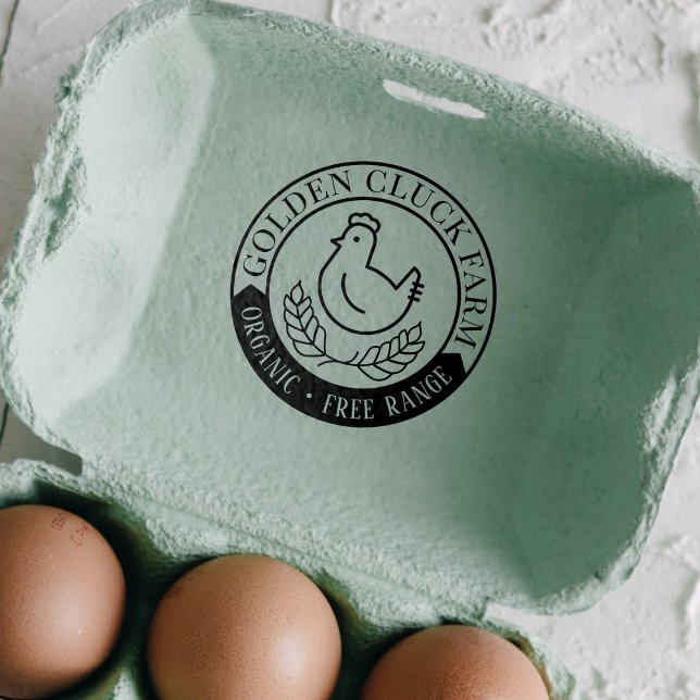 Organic Free-Range Egg Buisness Self-inking Stamp (Creator Uploaded)