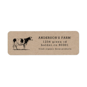 organic fresh creamery dairy return address return address label