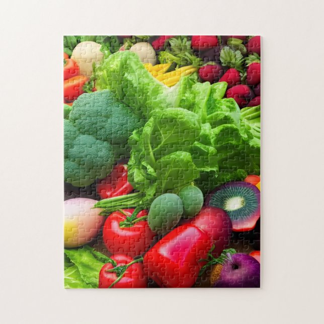 Organic Fruit and Vegetables Jigsaw Puzzle (Vertical)