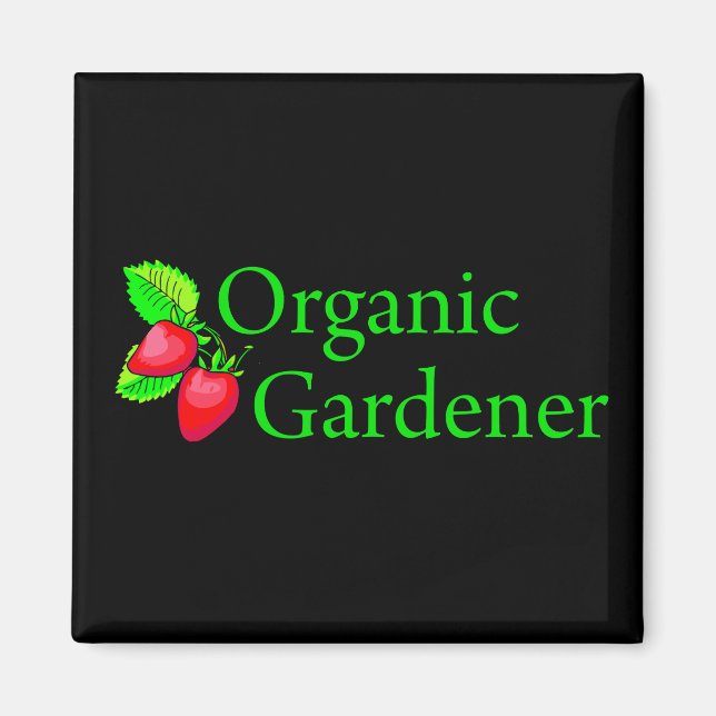 Organic Gardener - Strawberries Magnet (Front)