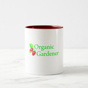 Organic Gardener - Strawberries Two-Tone Coffee Mug