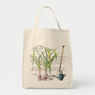 Organic garlic from our garden. tote bag