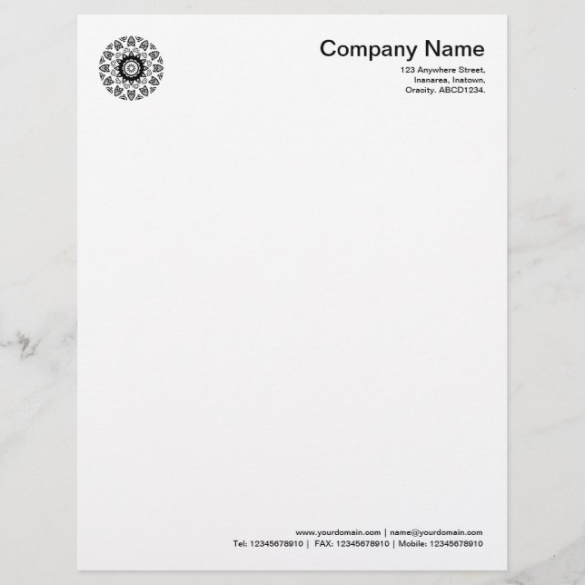 Organic Geometry 011 Personalized Letterhead (Front)