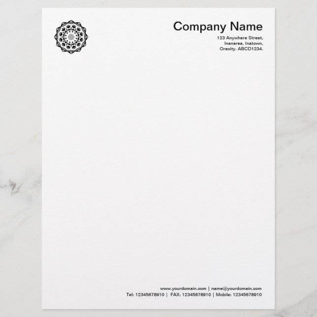 Organic Geometry 015 Custom Letterhead (Front)