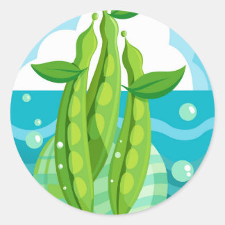 Organic Green Beans Vegetables Classic Round Sticker