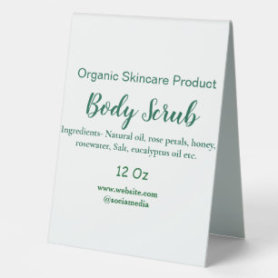 Organic green nature body scrub butter add name in