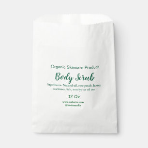 Organic green nature body scrub butter add name in favour bag