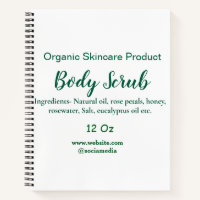 Organic green nature body scrub butter add name in