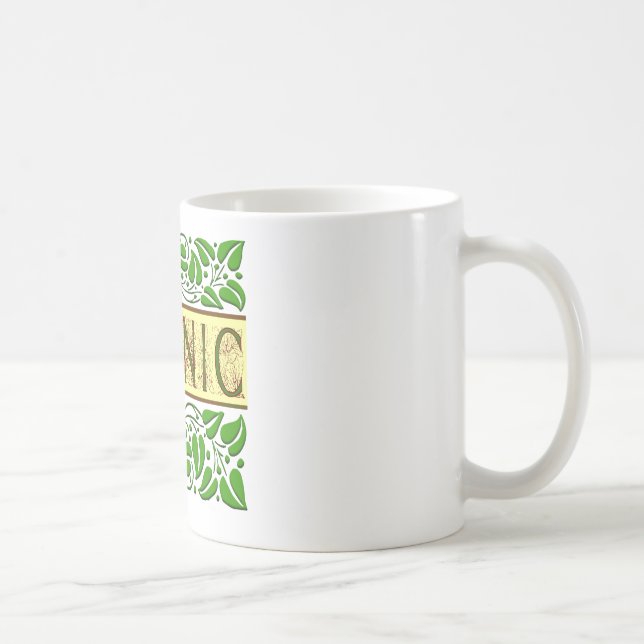 Organic Green Slogan Coffee Mug (Right)