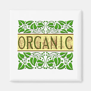 Organic Green Slogan Magnet