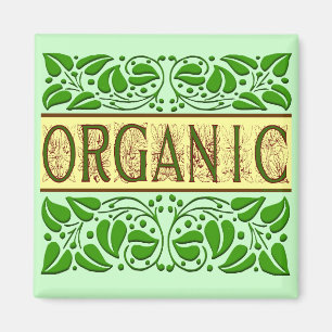 Organic Green Slogan Magnet