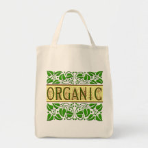 Organic Green Slogan Tote Bag