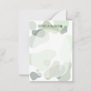 Organic Greenery Geometric Abstract Wedding Card