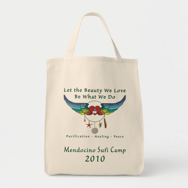 Organic Grocery Tote - Mendocino Sufi Camp 2010 (Front)