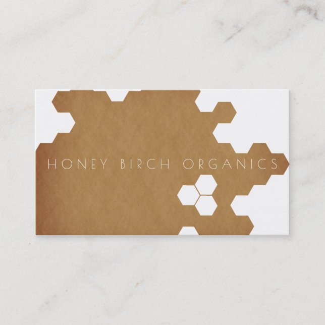 Organic Honeycomb | Natural Business Card (Front)