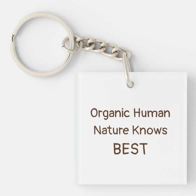 Organic Human Acrylic Keychain (Front)