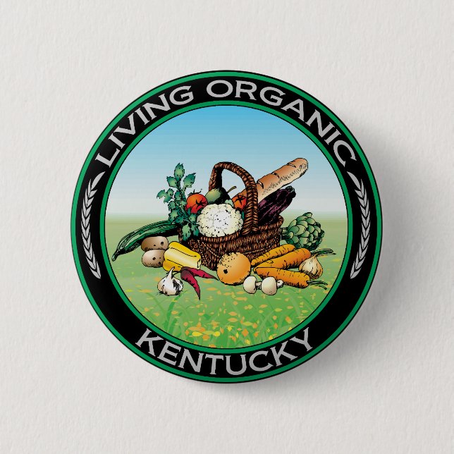 Organic Kentucky 6 Cm Round Badge (Front)
