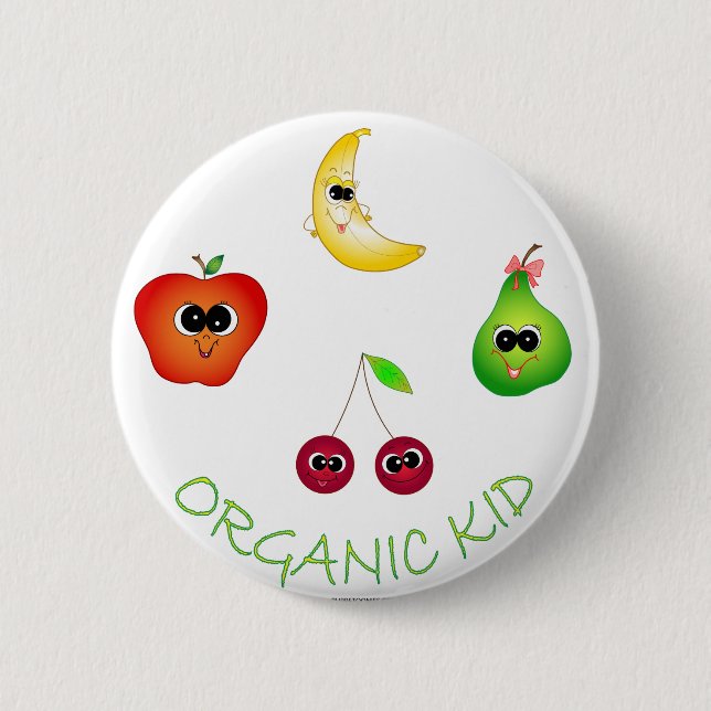 Organic Kid 6 Cm Round Badge (Front)