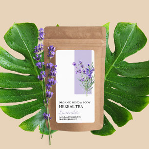 Organic Lavender Herbal Tea Business Label
