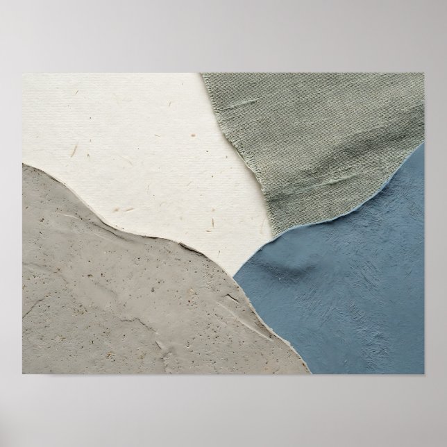 Organic Layered Material Shapes Poster (Front)