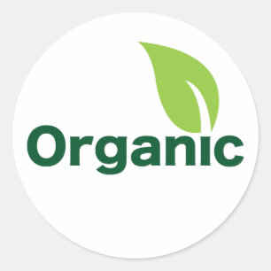 Organic Leaf Sticker Labels for packaging