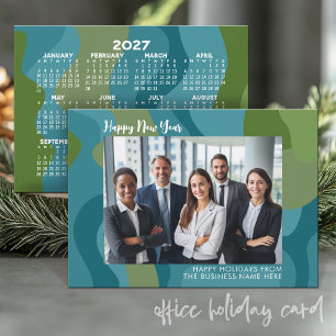 Organic Line Abstract Art 1 Photo - 2027 Calendar Holiday Card