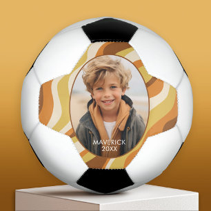 Organic Line Abstract Art - 1 Photo - Honey Colors Soccer Ball