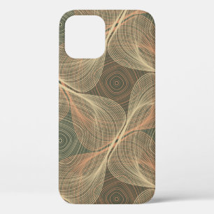 Organic lines geometric shapes optical illusion se iPhone 12 case