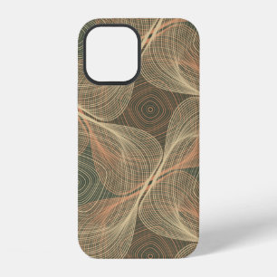 Organic lines geometric shapes optical illusion se iPhone 12 case