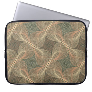 Organic lines geometric shapes optical illusion se laptop sleeve