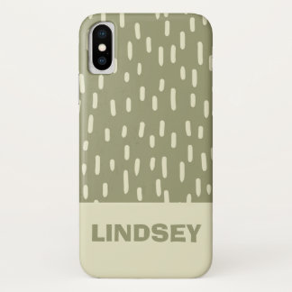 Organic Lines Whimsical Hand Drawn Personalised iPhone X Case