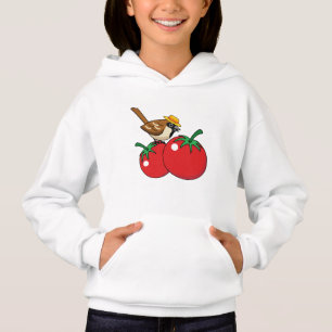 Organic Lover Sparrow Eating Red Tomato