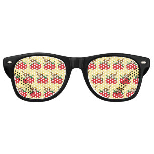 Organic Lover Sparrow Eating Red Tomato Retro Sunglasses