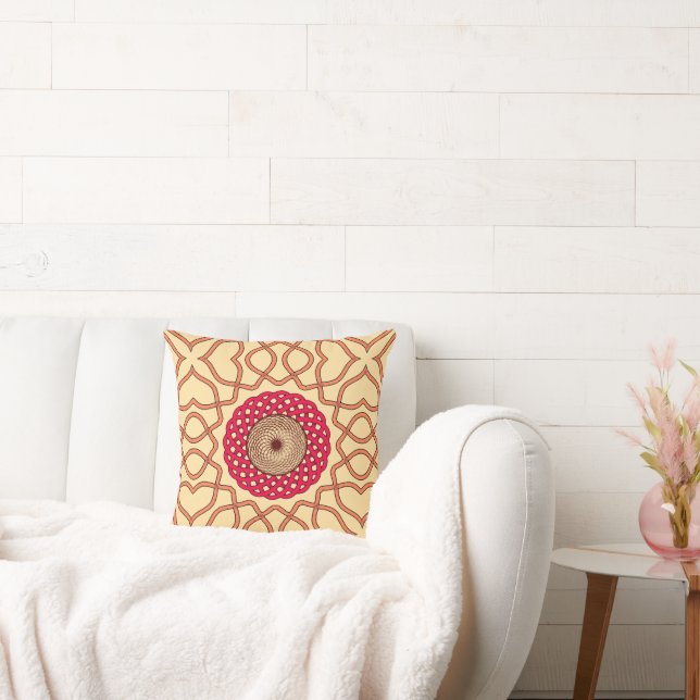 Organic Mandala Spiral Design Cushion (Couch)