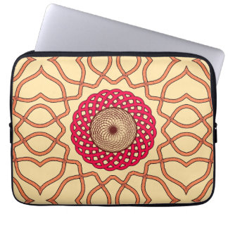 Organic Mandala Spiral Design Laptop Sleeve