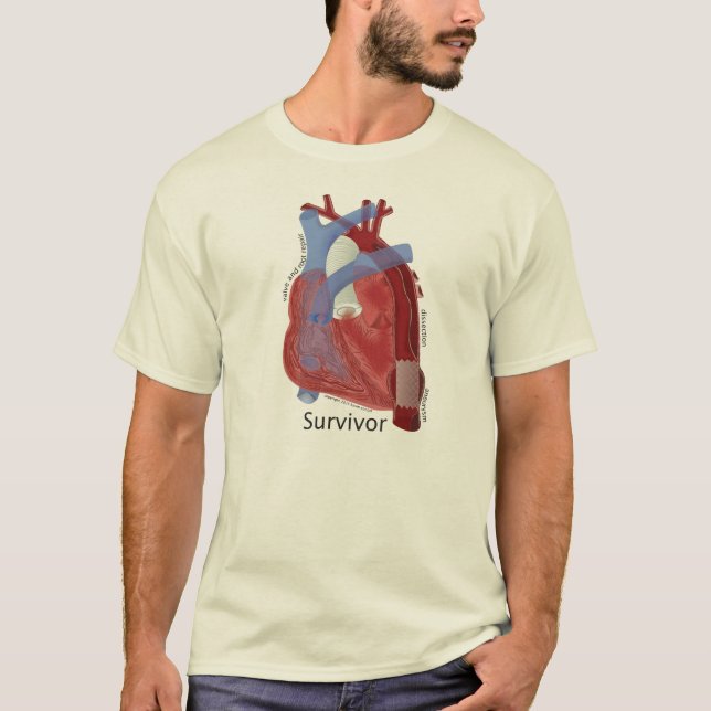 Organic men's cotton tee & Heart Art by Kevin Shea (Front)