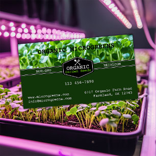 Organic Microgreens Business Card