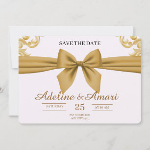 Organic Modern Save the Date Card