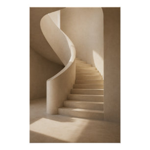 Organic Modern Staircase Architecture Print