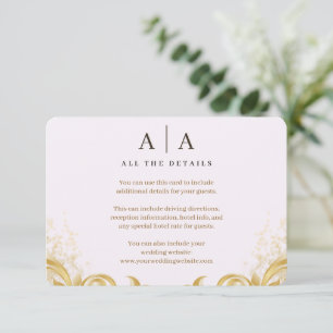 Organic Modern Wedding Enclosure Card