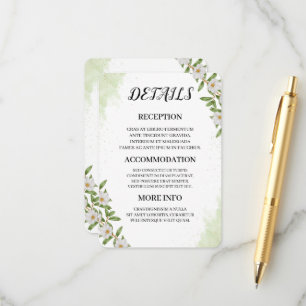 Organic Modern Wedding Enclosure Card