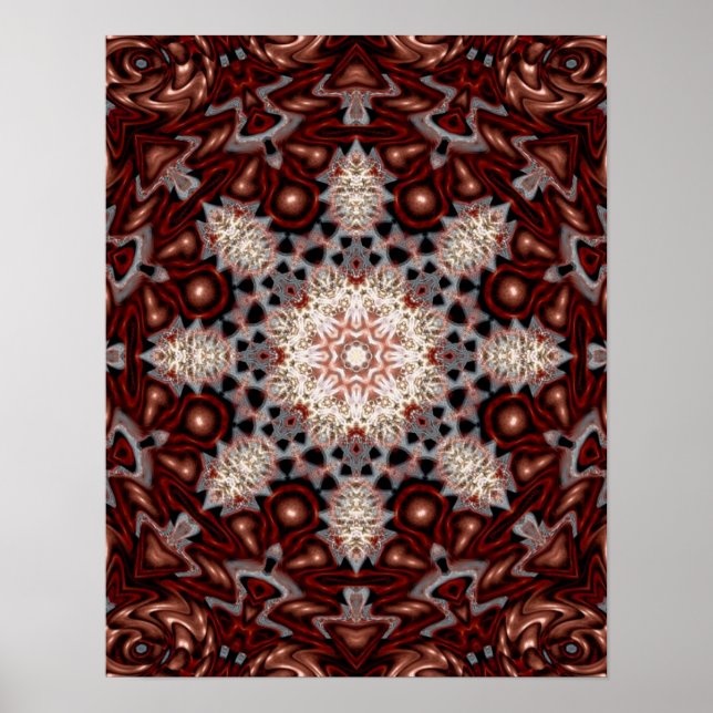 Organic Mushroom Snowflake Poster (Front)