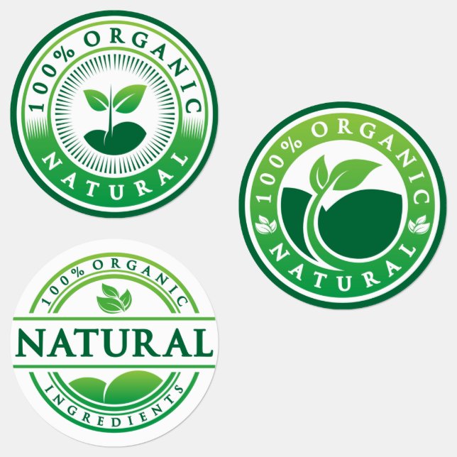 Organic Natural Healthy Label (Group)