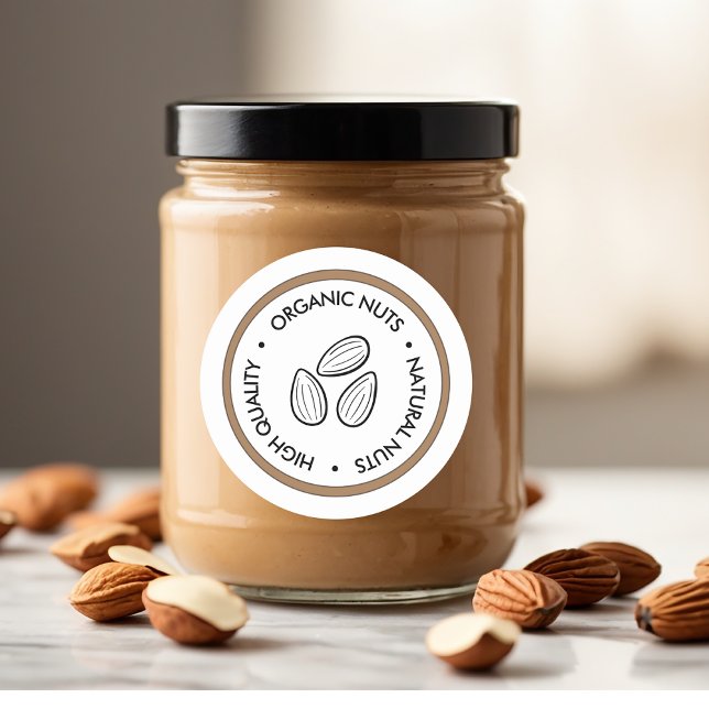 "Organic & Natural Nuts Sticker | Custom Business  (Creator Uploaded)